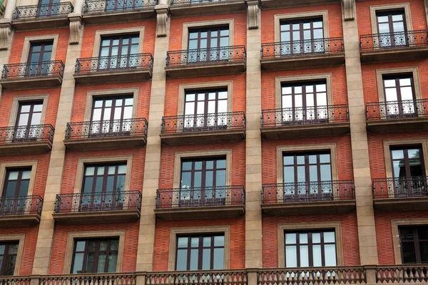 Buildings' facades in Barcelona - Spain — Stock Photo, Image