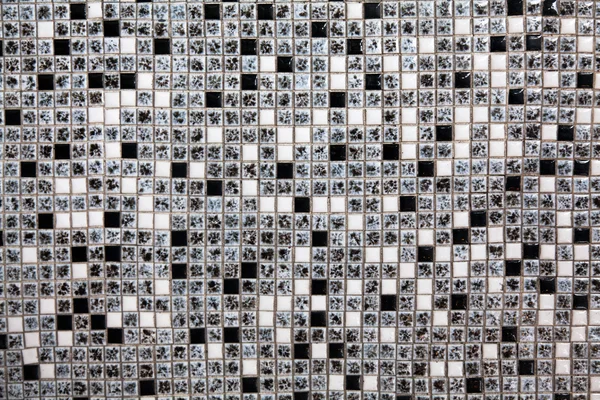 Černé & bílé mozaikové dlaždice — Stock fotografie