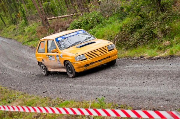 P. Dohney driving Opel Corsa — Stock Photo, Image