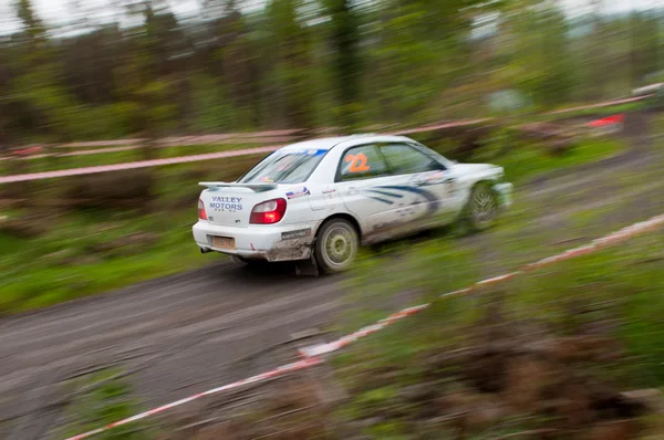 J. Connors driving Subaru Impreza — Stock Photo, Image