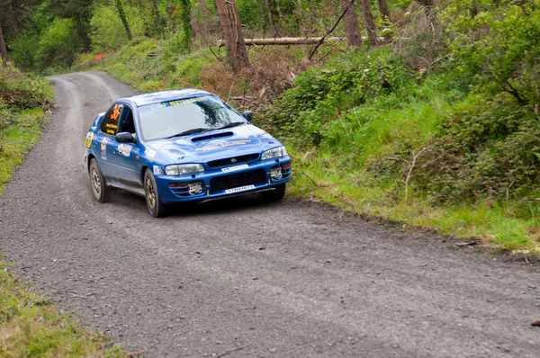 D. Creedon driving Subaru Impreza — Stock Photo, Image