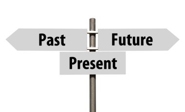 Past, Present and Future sign clipart