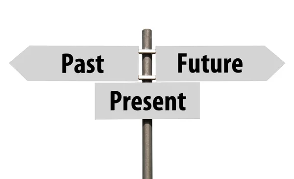 Past, Present and Future sign — Stock Photo, Image