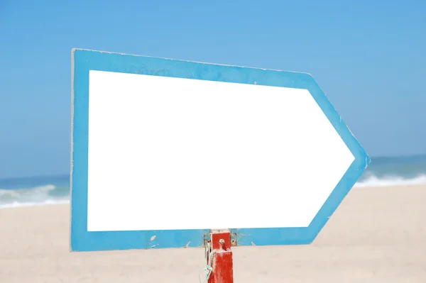 Sign at the beach — Stock Photo, Image