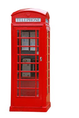 British telephone booth clipart