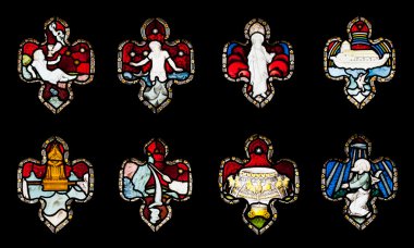 Religious stained glass windows clipart