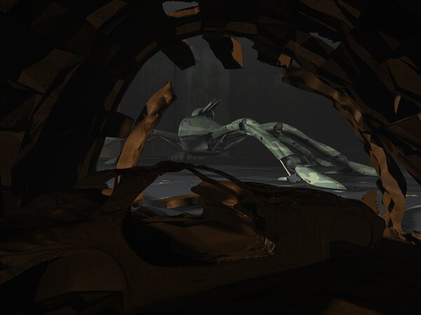 Arachnida mech on guard