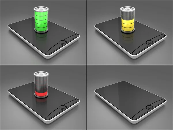 Set - in telefoon opladen van de batterij — Stockfoto