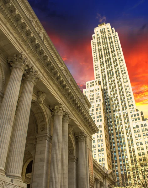 New york public library, largest city public library in the US, — Stock Photo, Image