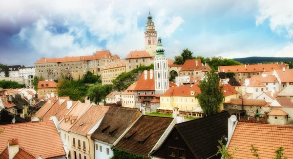 Střechy český krumlov, Česká republika — Stock fotografie