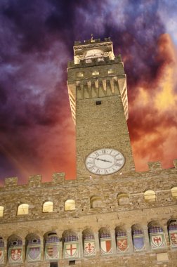 Piazza della signoria, Floransa'da günbatımı