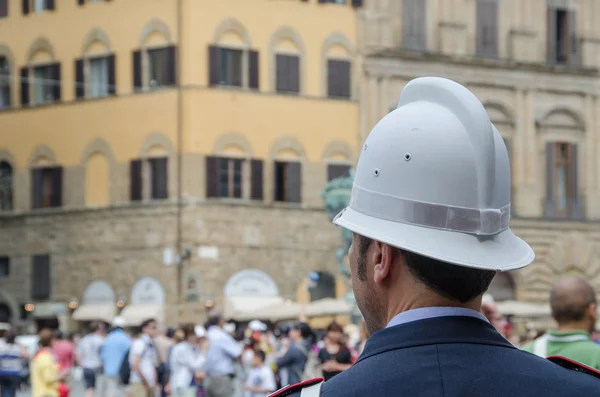 stock image Policeman looking at the Crowd in Florence, Italy
