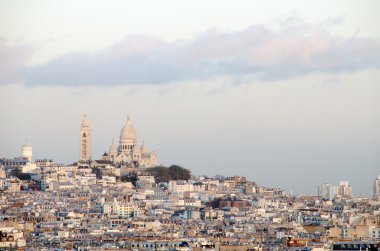 Sacre coeur at the summit of Montmartre, Paris clipart