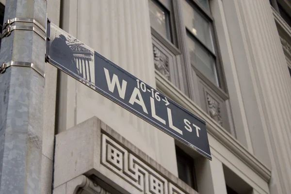 Wall Street jel alsó Manhattan New York — Stock Fotó