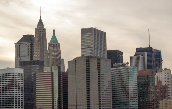 Grupp av byggnader i downtown manhattan - new york city — Stockfoto