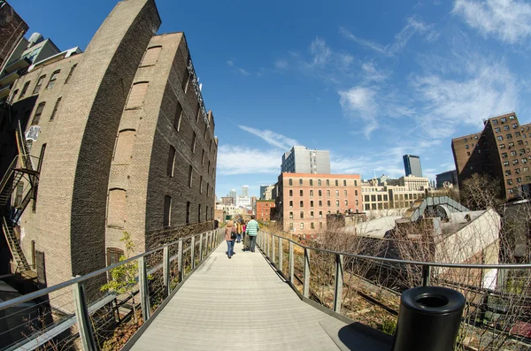 НЬЮ-ЙОРК - 8 марта в Нью-Йорке видели парк High Line Park , — стоковое фото