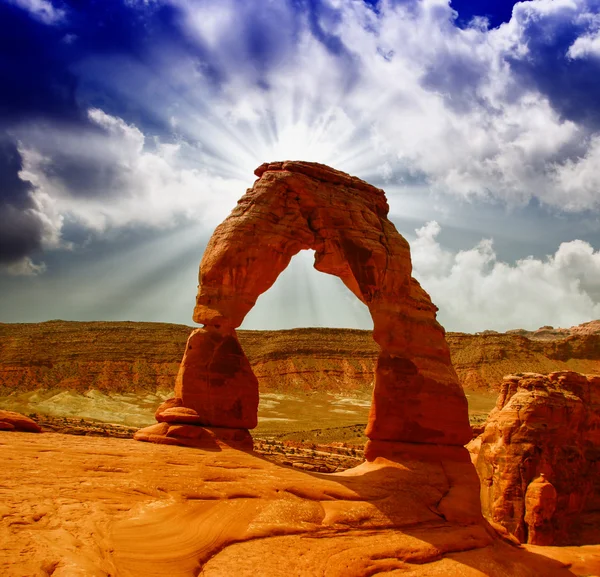 stock image Delicate Arch in Arches National Park - Utah, USA