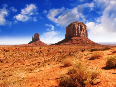 gün batımında, utah anıt Vadisi ünlü buttes