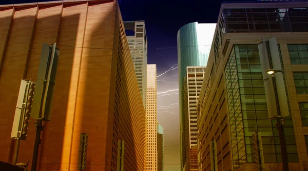 Группа зданий в Хьюстоне — стоковое фото