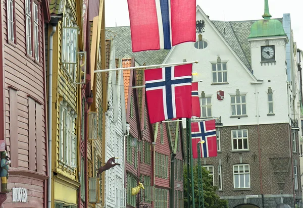 Architektura Bergen, Norwegia — Zdjęcie stockowe