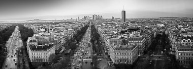 View of Paris from Arc de Triomphe clipart