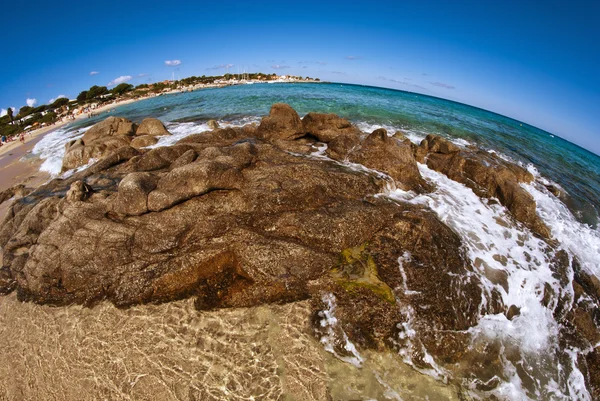 Kristal water van corsica kust, Frankrijk — Stockfoto