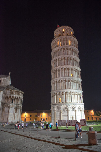 The Leaning Tower of Pisa at Night - Italy