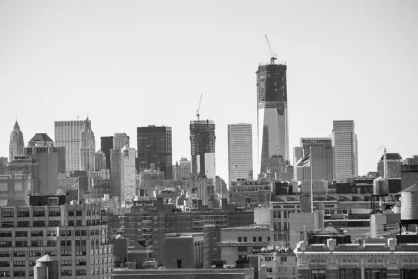 Panorama Manhattanu v New york city a mrakodrapy — Stock fotografie