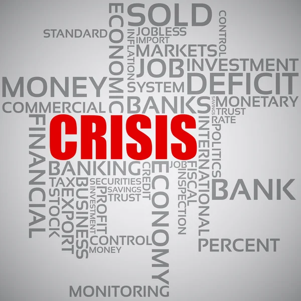 Conceito de crise financeira —  Vetores de Stock