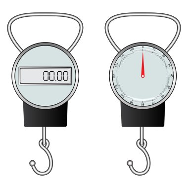 Classic and digital hook scale clipart