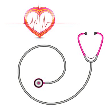 Stethoscope and graph clipart