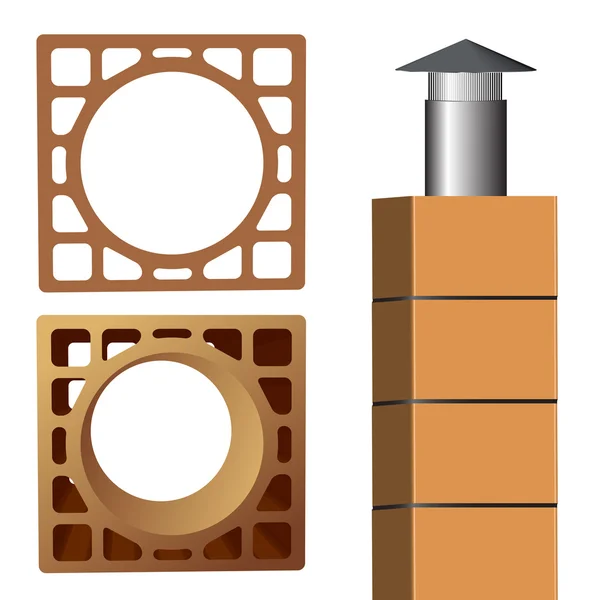 Brique de cheminée — Image vectorielle
