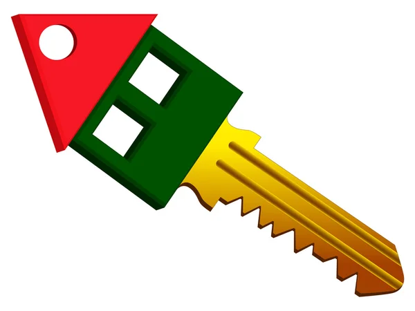 房子形状的钥匙 — 图库矢量图片