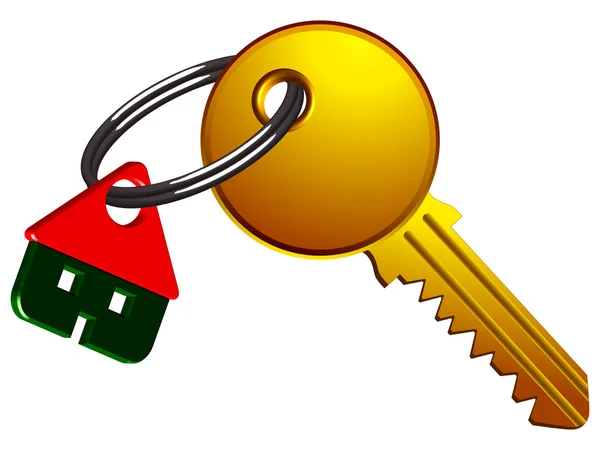 Huis en sleutel — Stockvector