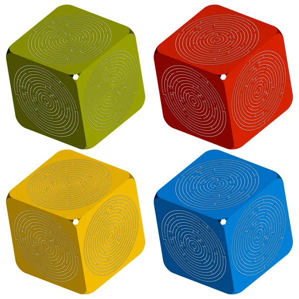 Cubes de labyrinthe — Image vectorielle