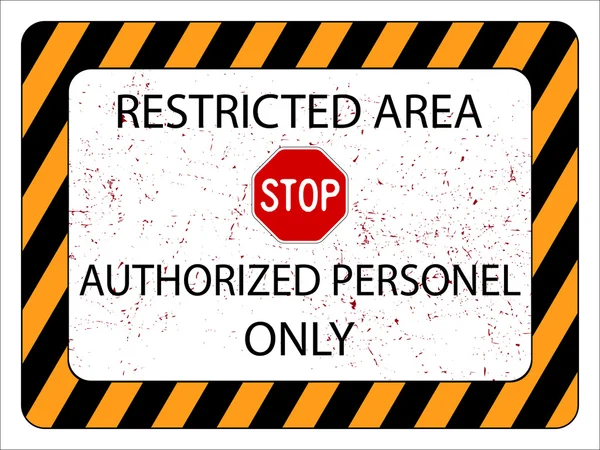 Restricted area — Stock Vector