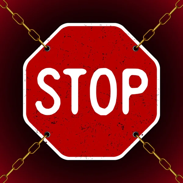 Rozsdás stop láncok — Stock Vector