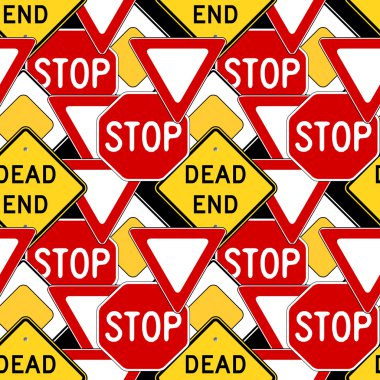 Traffic signs pattern clipart