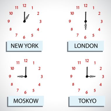 Time zone hours clipart