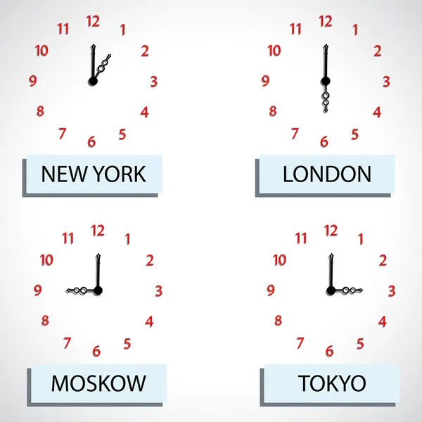 stock vector Time zone hours