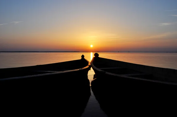 stock image Sunset at Svytyaz Lake