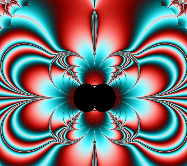 Fondo fractal abstracto en el negro para proyectos de arte, pamph — Foto de Stock
