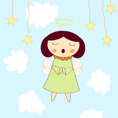 Little angel greeting card clipart