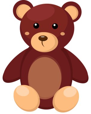 Little teddy bear toy clipart