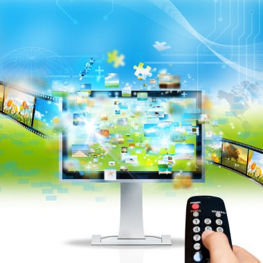 Television streaming clipart