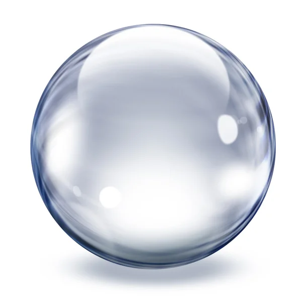 Transparent glass sphere — Stock Photo, Image