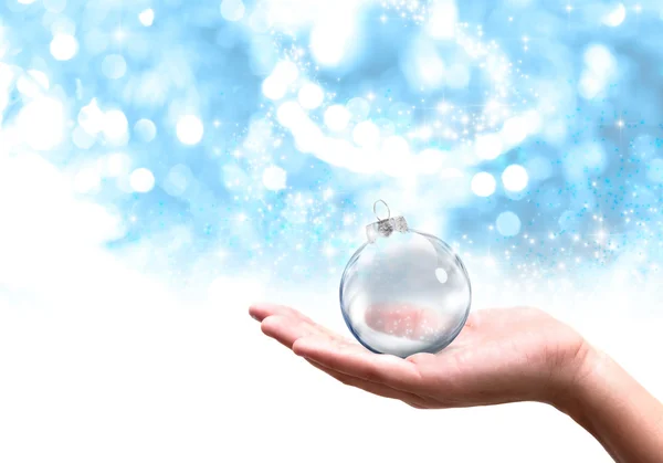 Bola de cristal de Navidad — Foto de Stock