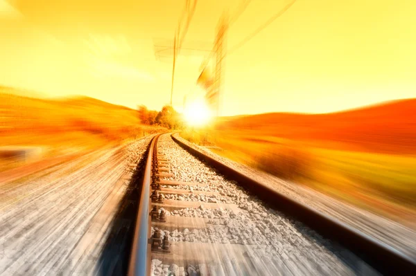 Железнодорожный поезд — стоковое фото