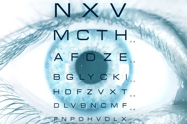 Диаграмма тестирования зрения — стоковое фото