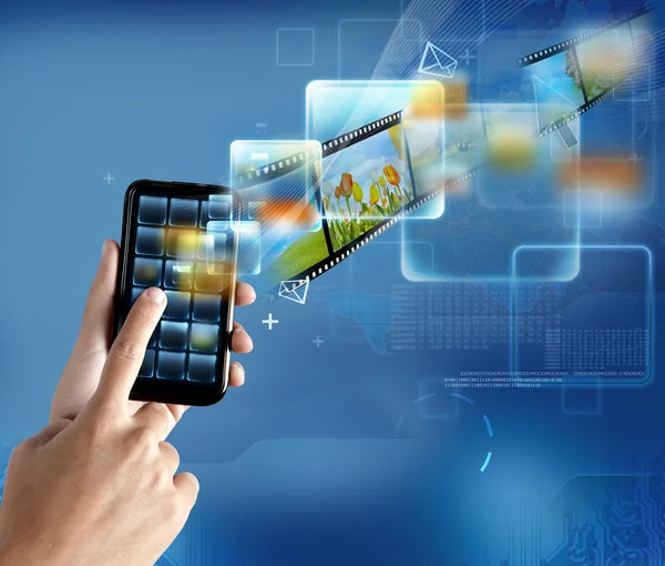 Moderní technologie smartphone — Stock fotografie